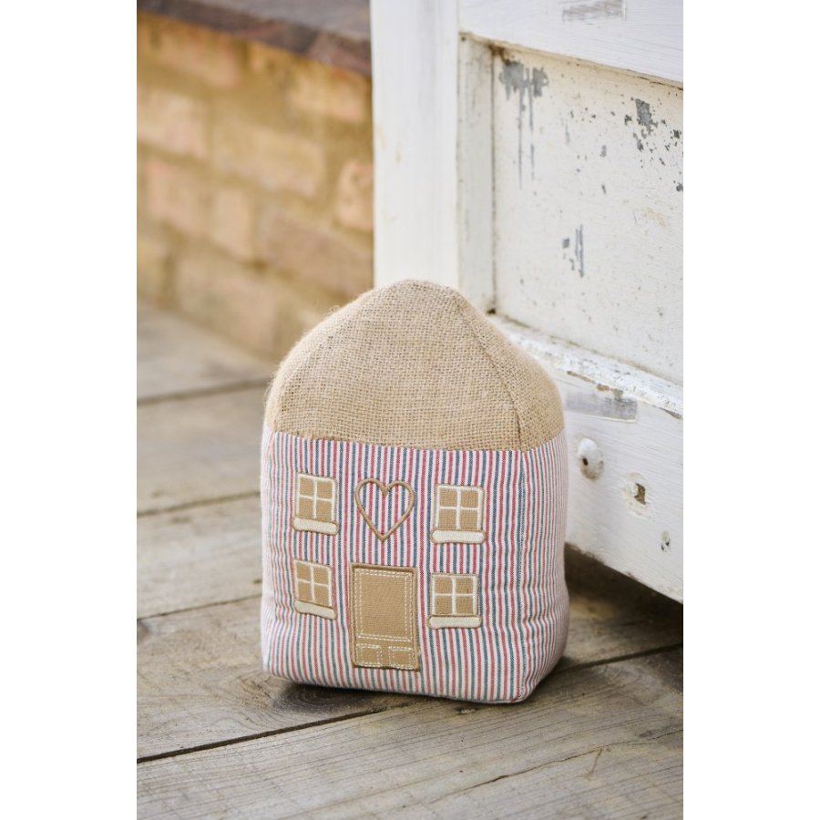 Ib Laursen Drstopper Hus 22x15 cm, Hvid/Rd7Bl