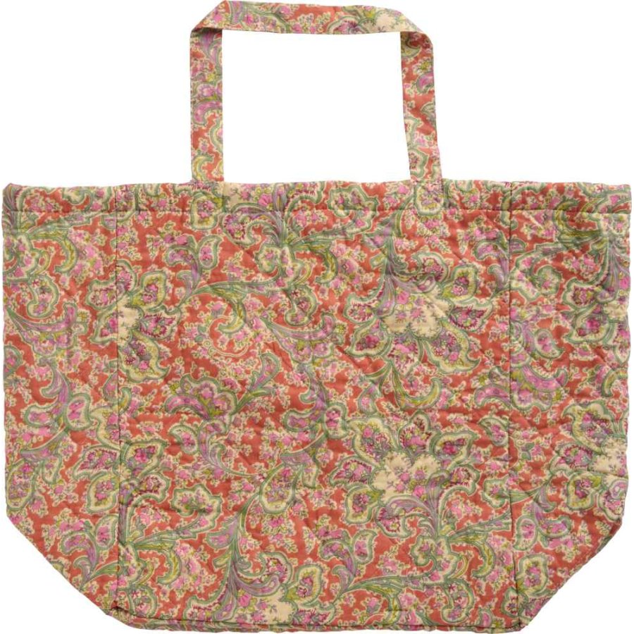 Ib Laursen Quiltet Taske, Orange/Paisley