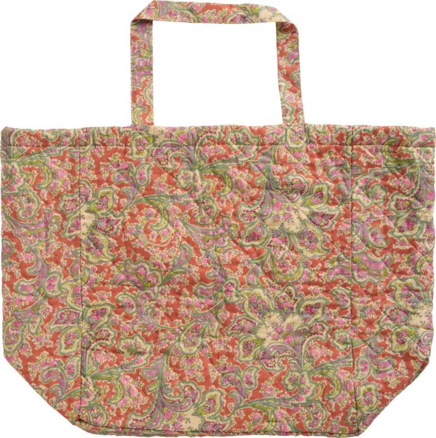 Ib Laursen Quiltet Taske, Orange/Paisley