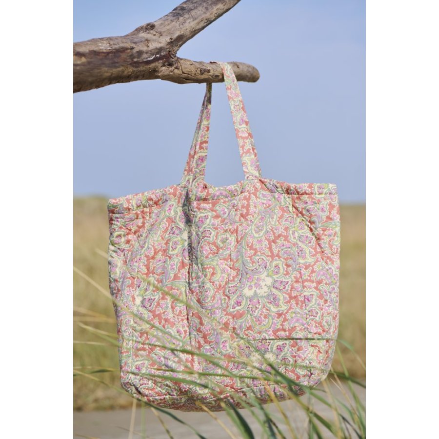 Ib Laursen Quiltet Taske, Orange/Paisley