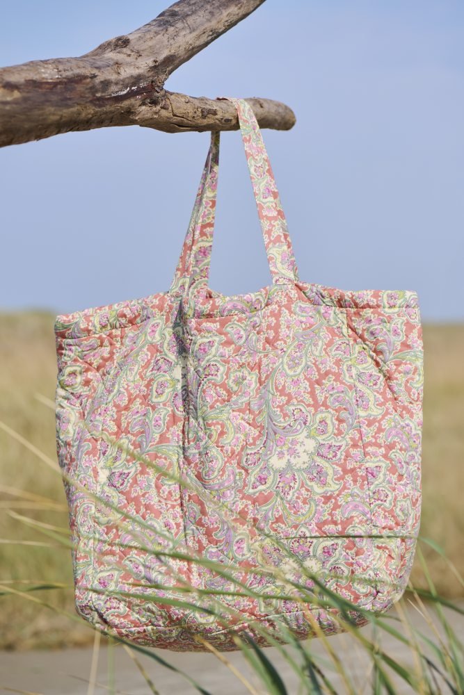 Ib Laursen Quiltet Taske, Orange/Paisley