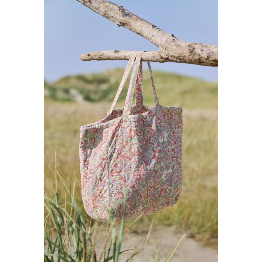 Ib Laursen Quiltet Taske, Orange/Paisley