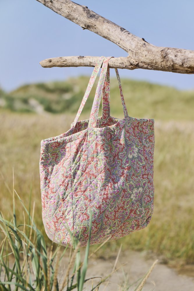 Ib Laursen Quiltet Taske, Orange/Paisley