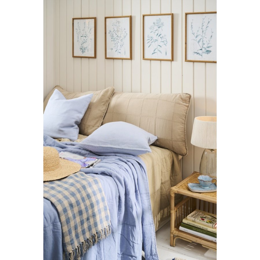 Ib Laursen Vintage Quilt Tagesdecke 240x240 cm, Kornblume