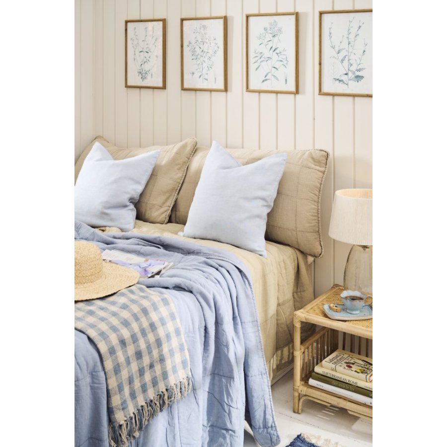 Ib Laursen Vintage Quilt Tagesdecke 240x240 cm, Kornblume