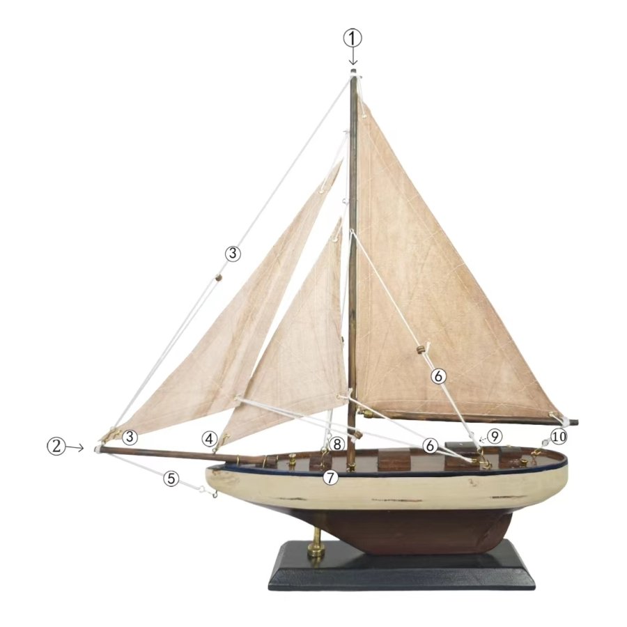 Ib Laursen Sejlskib 23,5 cm, Brun