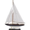 Ib Laursen Sejlskib 61,8 cm, Mrkbl/Hvid
