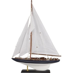 Ib Laursen Zeilboot 61,8 cm, Donkerblauw/Wit