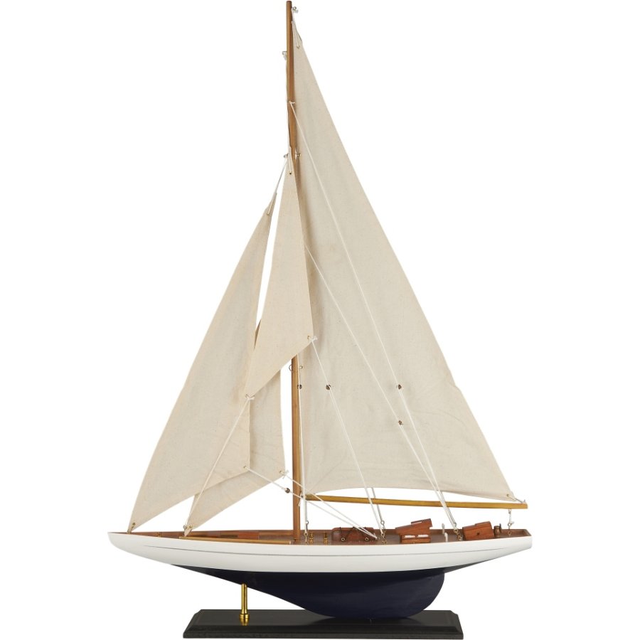 Ib Laursen Sejlskib 87,5 cm, Hvid/Hr