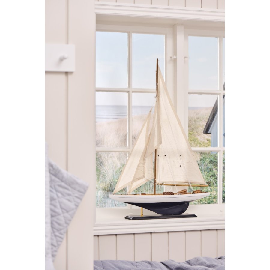 Ib Laursen Sejlskib 87,5 cm, Hvid/Hr
