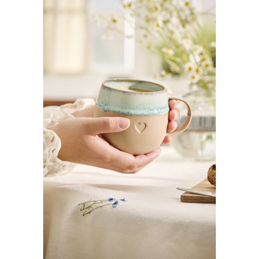 Ib Laursen Heart Krus 38 cl, Brun/Aqua