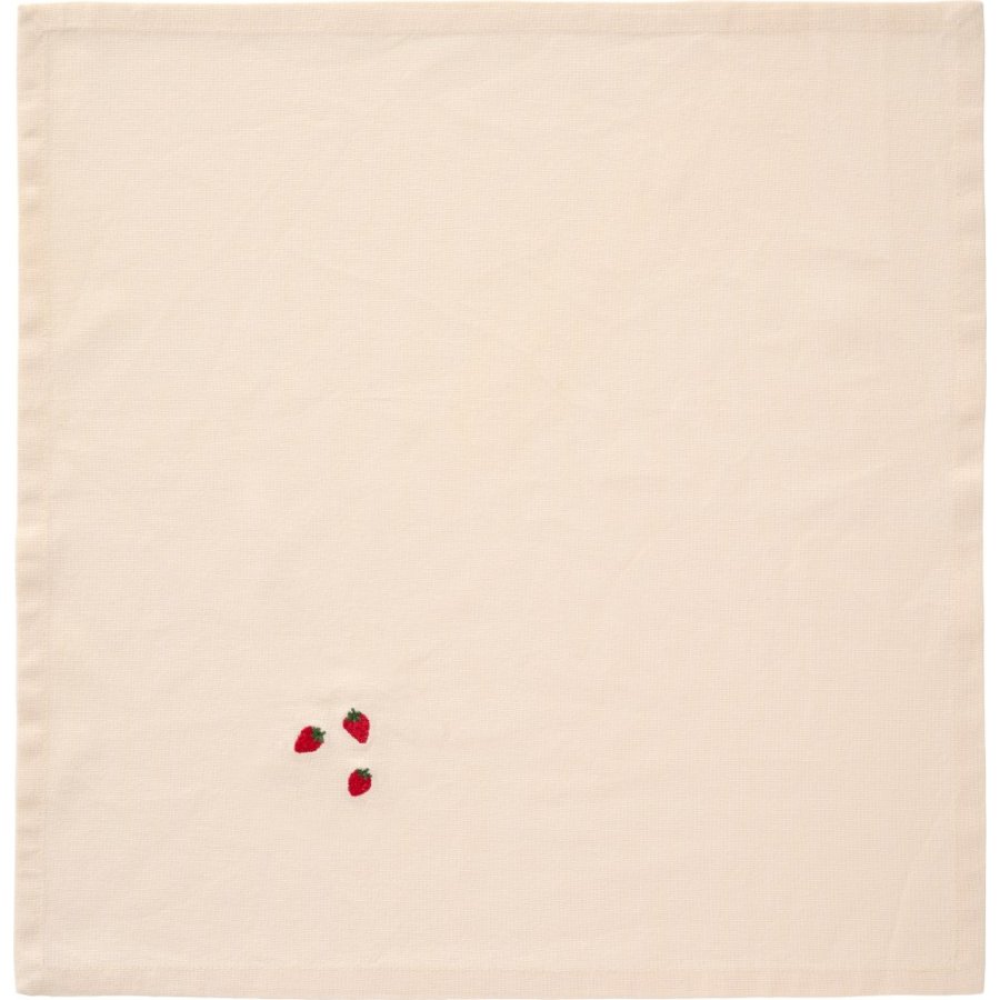 Ib Laursen Summer Vibes Stofserviet Jordbr 40x40 cm, Butter Cream