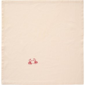 Ib Laursen Atlantis Stofserviet Krabbe 40x40 cm, Butter Cream
