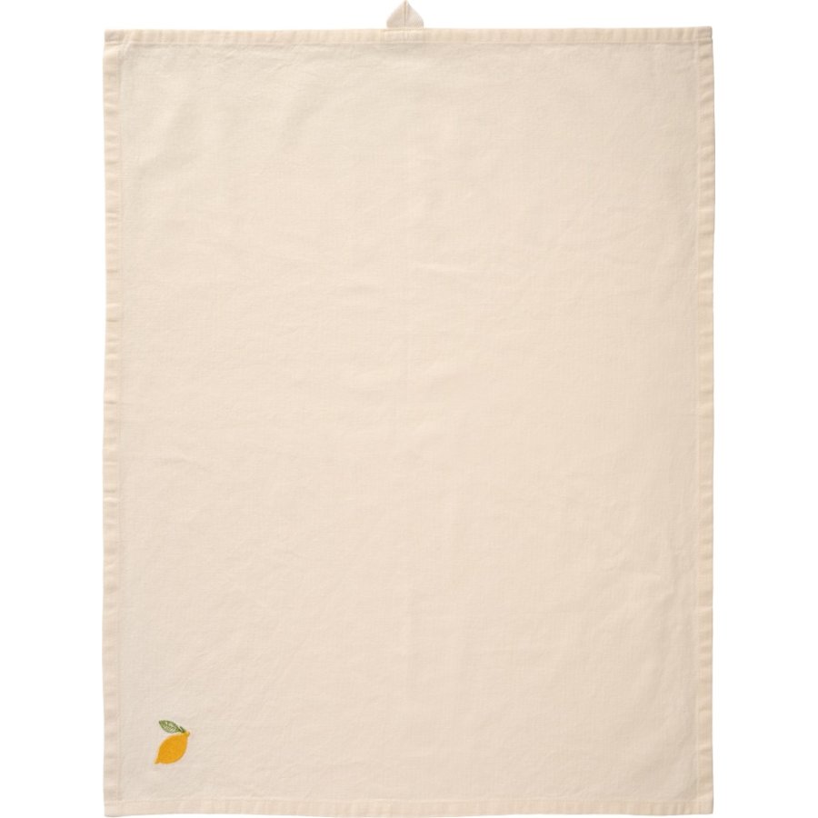 Ib Laursen Summer Vibes Viskestykke Citron 50x70 cm, Butter Cream