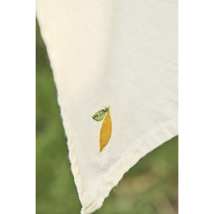 Ib Laursen Summer Vibes Viskestykke Citron 50x70 cm, Butter Cream