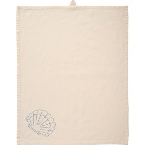 Ib Laursen Atlantis Viskestykke Musling 50x70 cm, Butter Cream