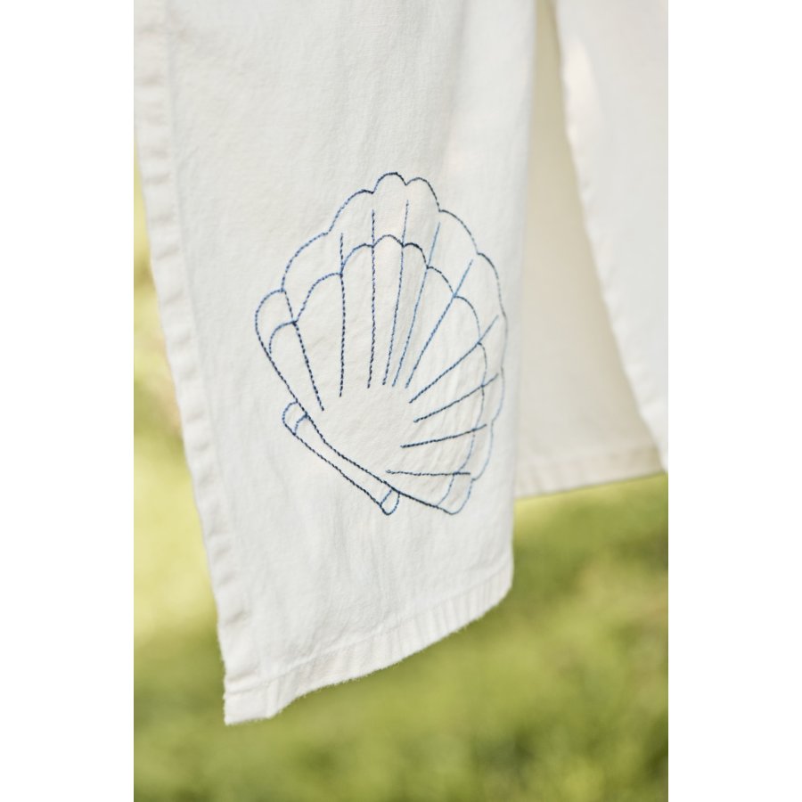 Ib Laursen Atlantis Viskestykke Musling 50x70 cm, Butter Cream