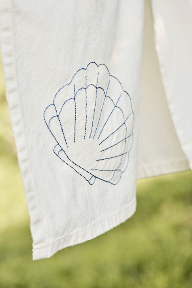 Ib Laursen Atlantis Viskestykke Musling 50x70 cm, Butter Cream