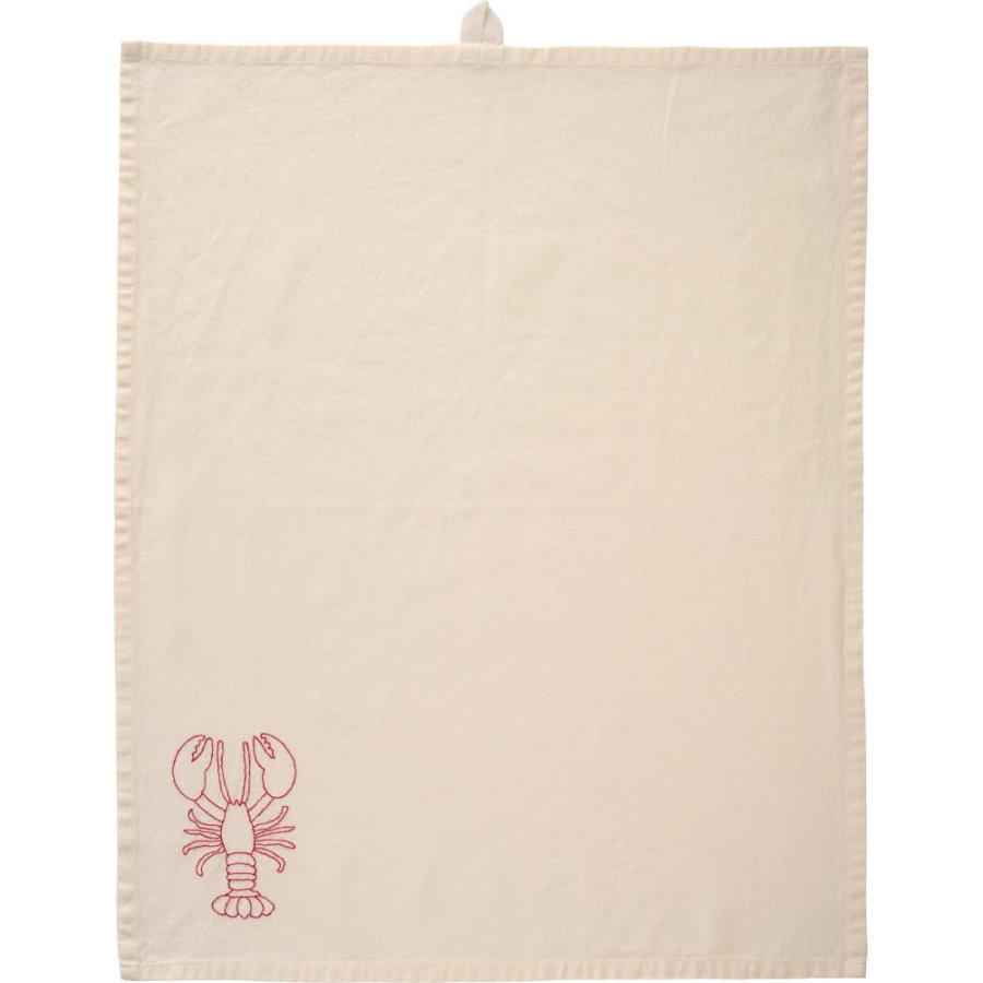 Ib Laursen Atlantis Viskestykke Hummer 50x70 cm, Butter Cream
