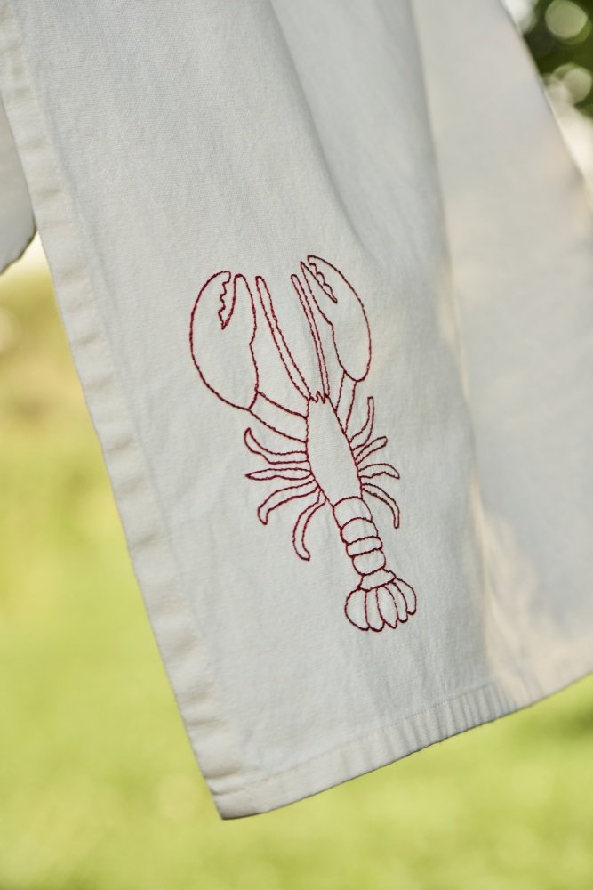 Ib Laursen Atlantis Viskestykke Hummer 50x70 cm, Butter Cream