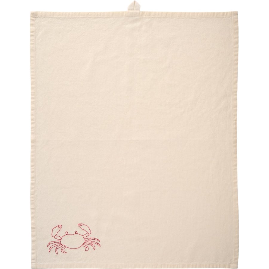 Ib Laursen Atlantis Viskestykke Krabbe 50x70 cm, Butter Cream
