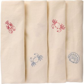 Ib Laursen Atlantis Dug Hummere, Krabber, Muslinger 150x150 cm, Butter Cream