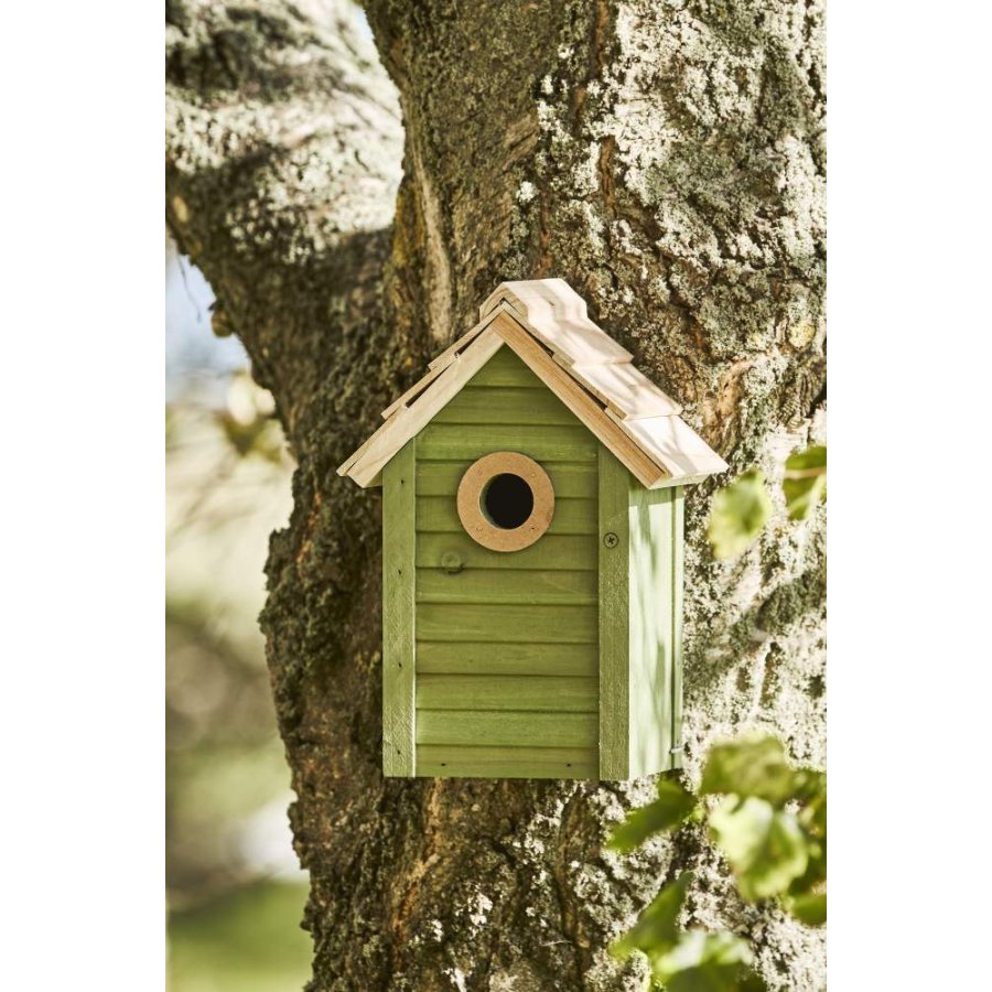 Ib Laursen Fuglehus H26 cm, Natur/Grn