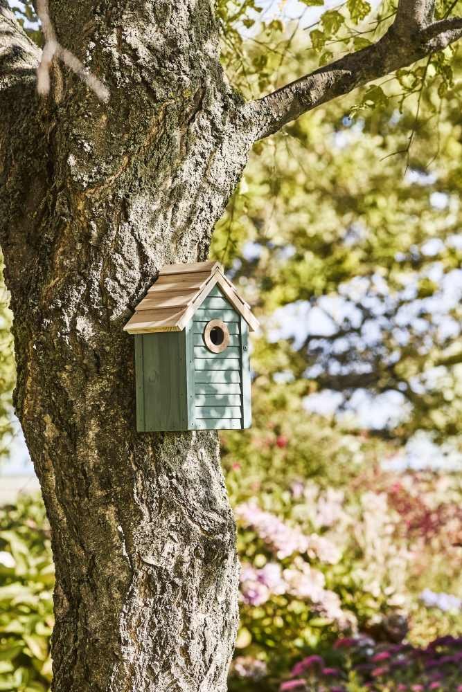 Ib Laursen Fuglehus H26 cm, Natur/Bl