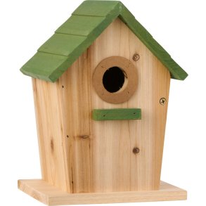 Ib Laursen Fuglehus H22 cm, Natur/Grøn