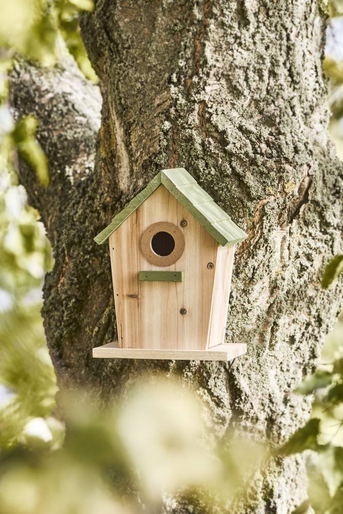 Ib Laursen Fuglehus H22 cm, Natur/Grn