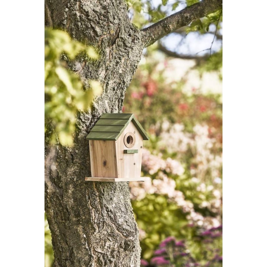 Ib Laursen Fuglehus H22 cm, Natur/Grn