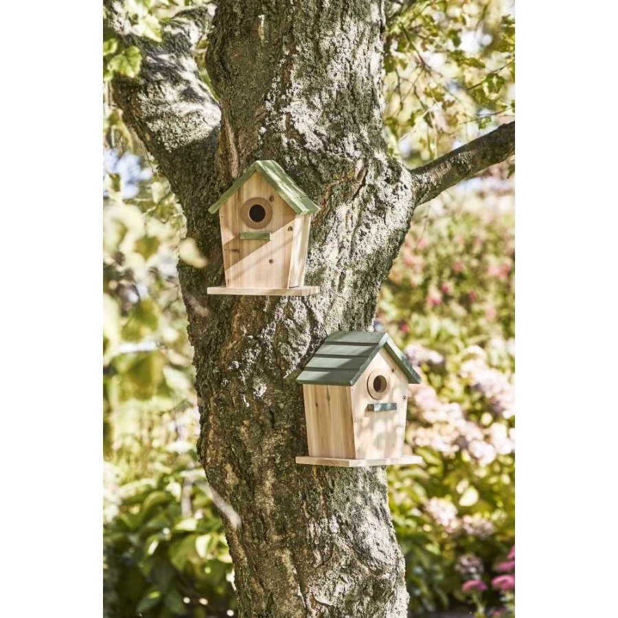 Ib Laursen Fuglehus H22 cm, Natur/Bl
