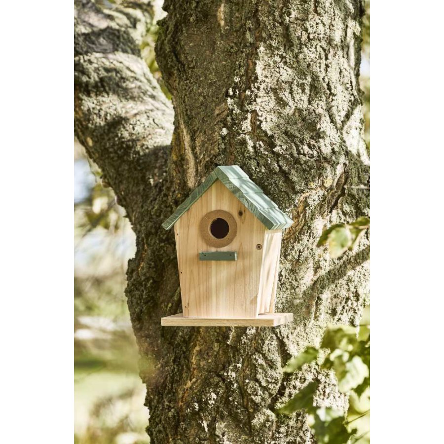 Ib Laursen Fuglehus H22 cm, Natur/Bl
