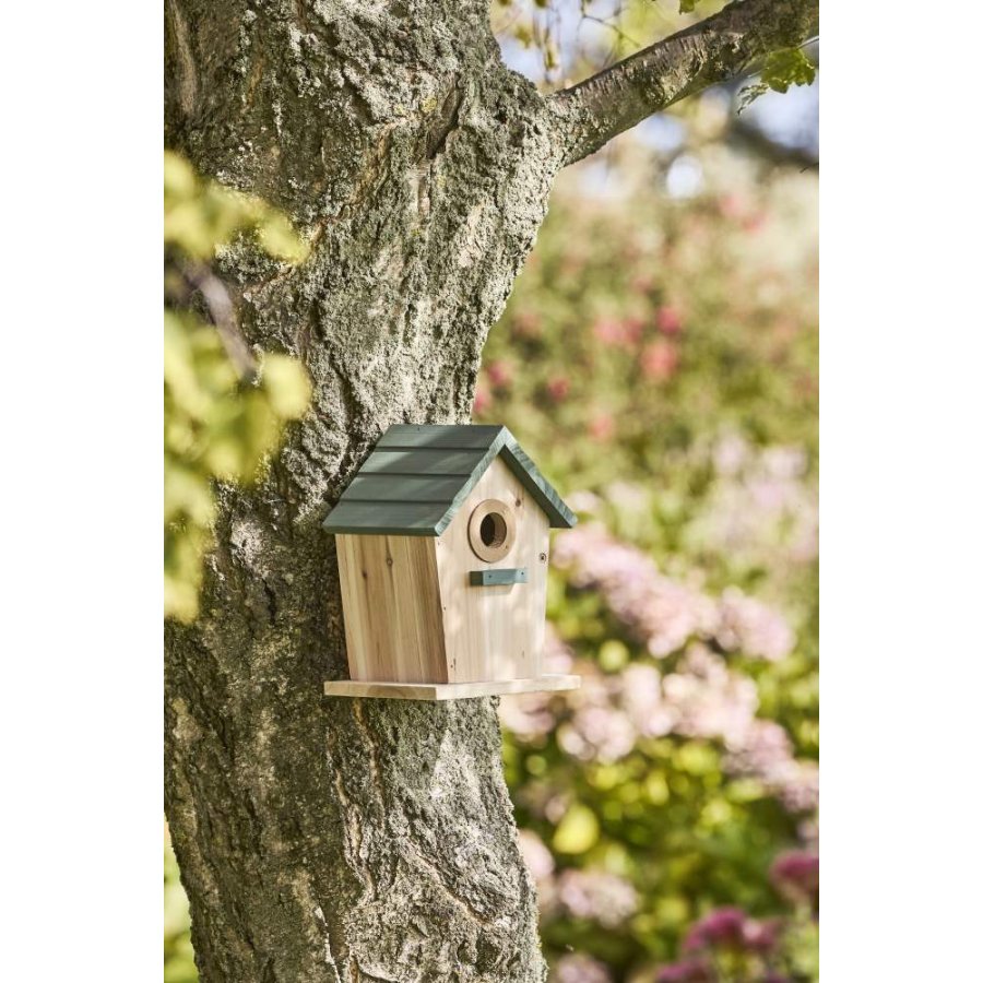 Ib Laursen Fuglehus H22 cm, Natur/Bl