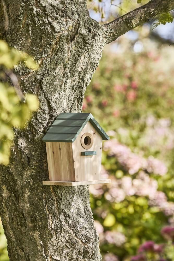 Ib Laursen Fuglehus H22 cm, Natur/Bl