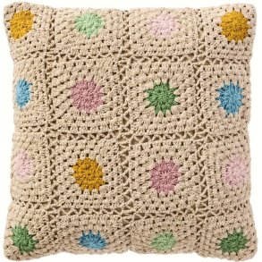 Ib Laursen Geh�kelte Kissenbezug 50x50 cm, Natur/Mehr