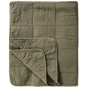 Ib Laursen Vintage Steppdecke 240x240 cm, Eucalyptus Green