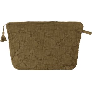 Ib Laursen Toilettaske Quiltet 18x28 cm, Ochre Green