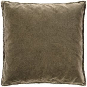 Ib Laursen Velour Kissenbezug 52x52 cm, Truffle