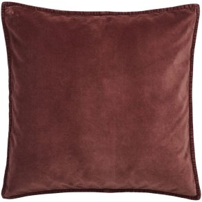 Ib Laursen Velour Kissenbezug 52x52 cm, Dusty Plum