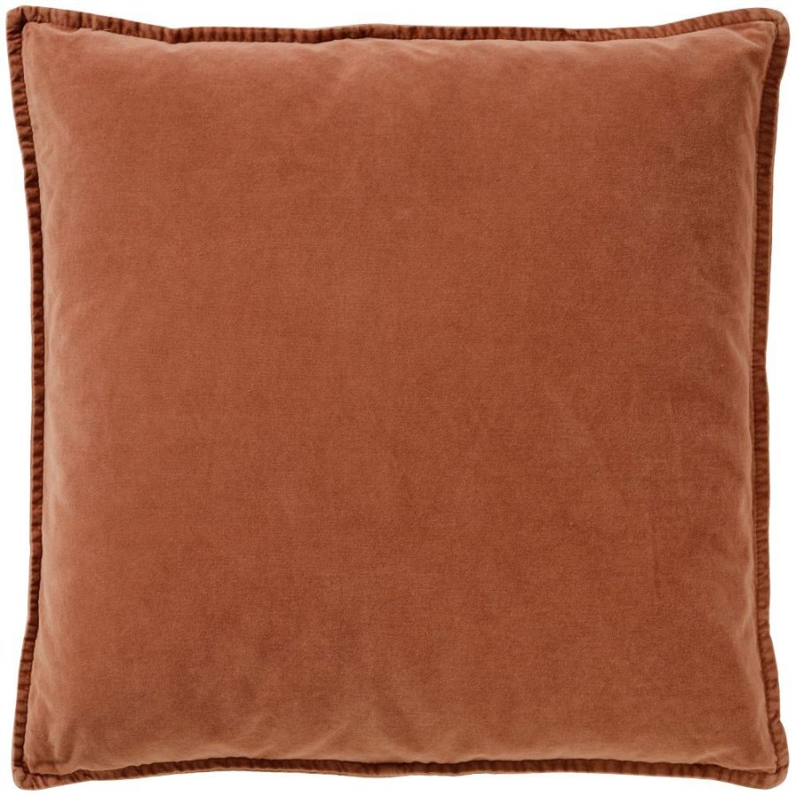 Ib Laursen Velour Kissenbezug 52x52 cm, Sienna