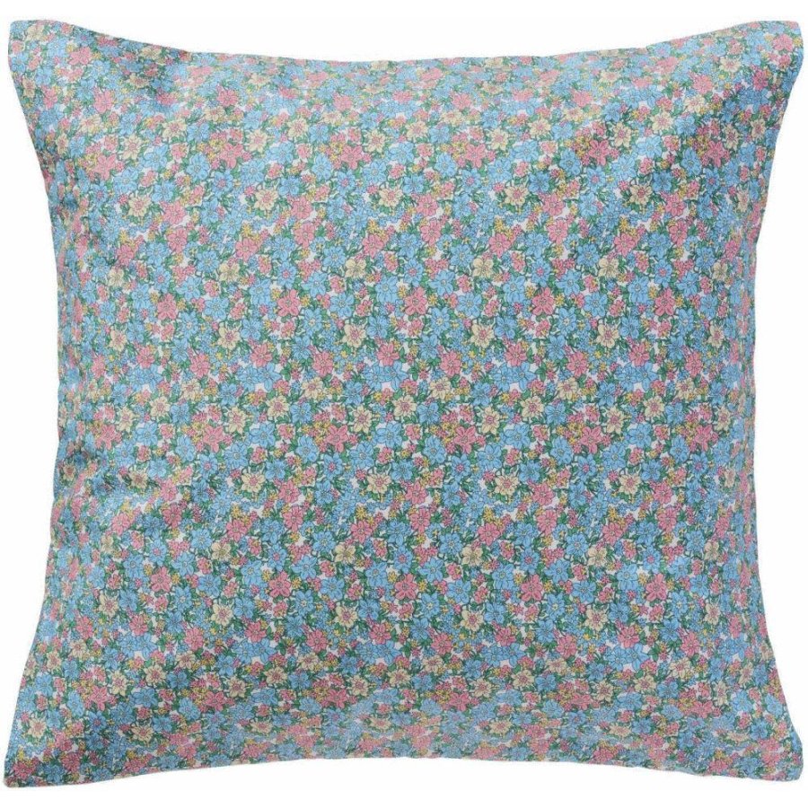 Ib Laursen Kissenbezug 60x60 cm, Hellblau/Blumenmuster