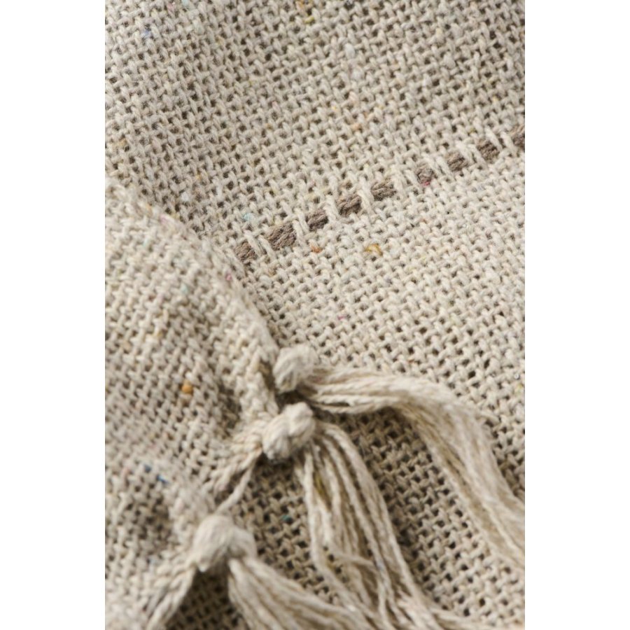 Ib Laursen Bett�berwurf 240x240 cm, Creme/Braun