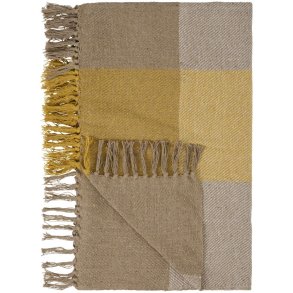 Ib Laursen Decke 130x160 cm, Natur/Wei�/Gelb