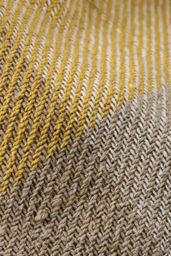 Ib Laursen Decke 130x160 cm, Natur/Wei�/Gelb