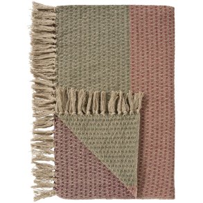 Ib Laursen Decke 130x160 cm, Gr�n/Rost/Bordeaux