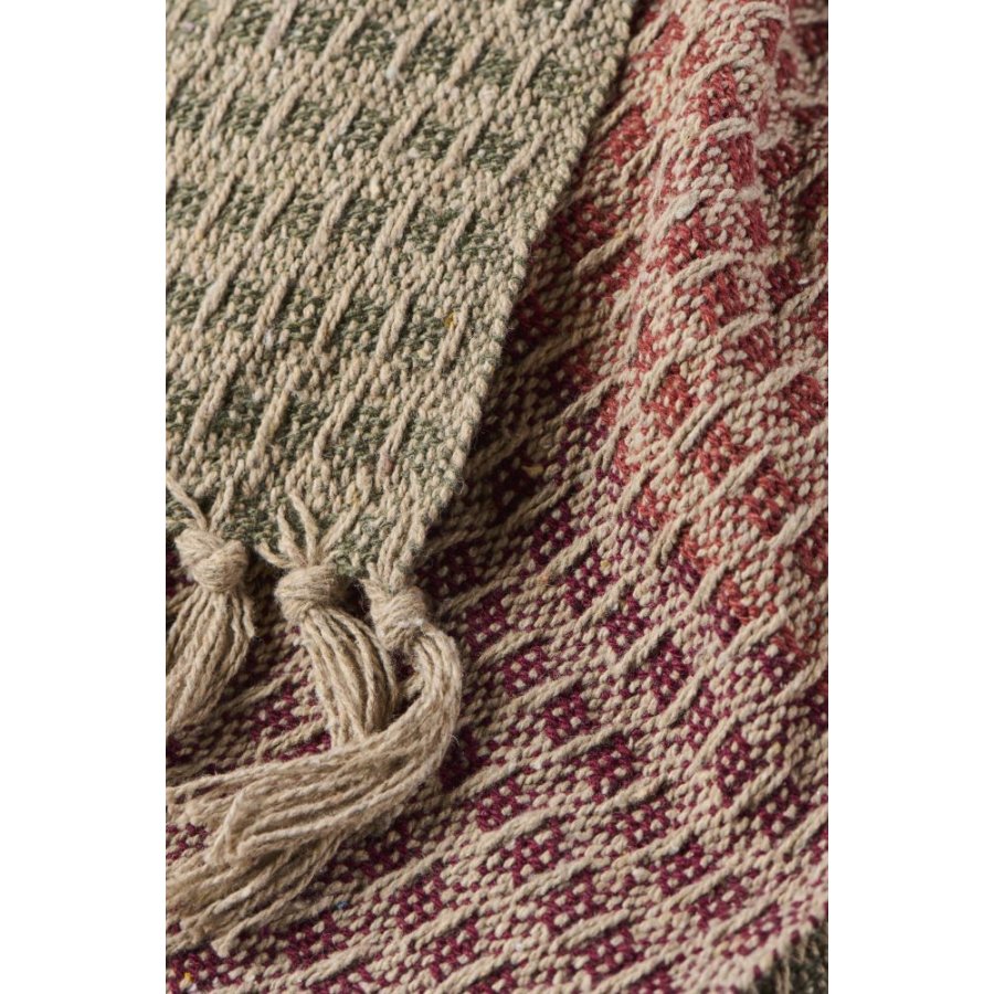 Ib Laursen Decke 130x160 cm, Gr�n/Rost/Bordeaux