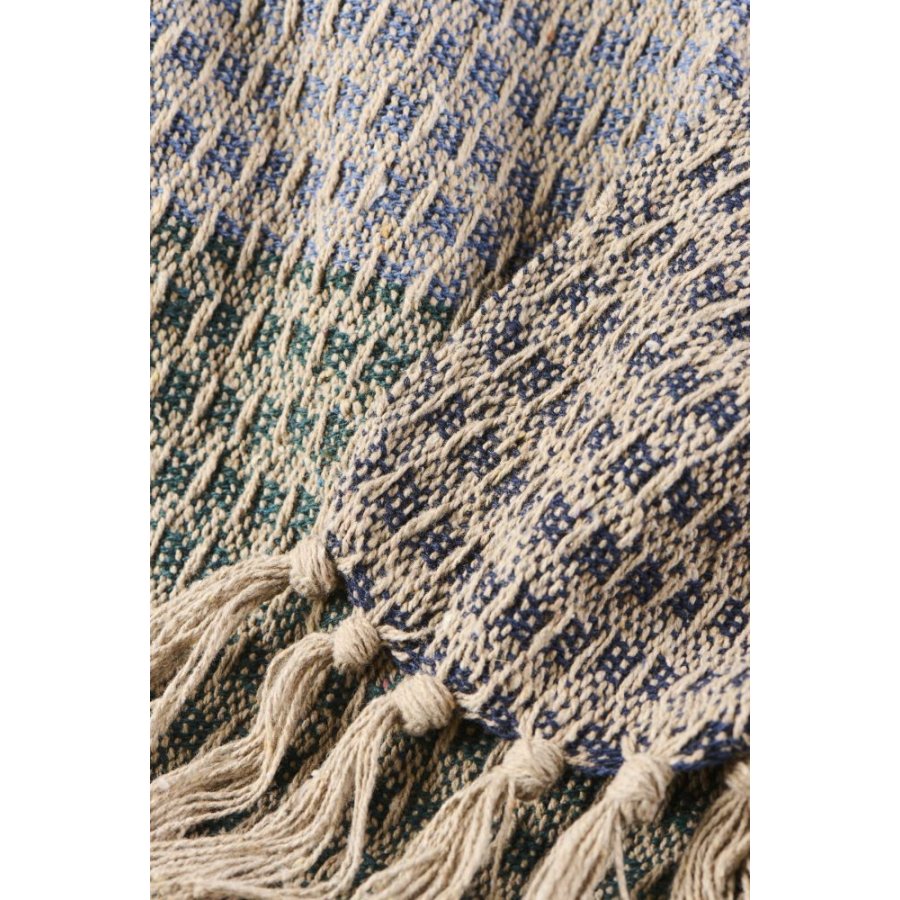 Ib Laursen Decke 130x160 cm, Blau/Dunkelblau/Gr�n