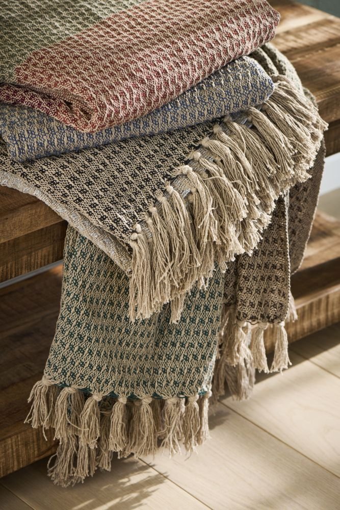 Ib Laursen Decke 130x160 cm, Blau/Dunkelblau/Gr�n