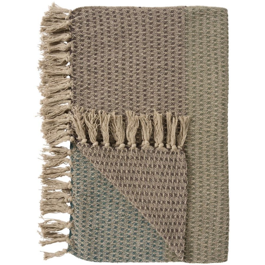 Ib Laursen Decke 130x160 cm, Braun/Gr�n/Olivgr�n